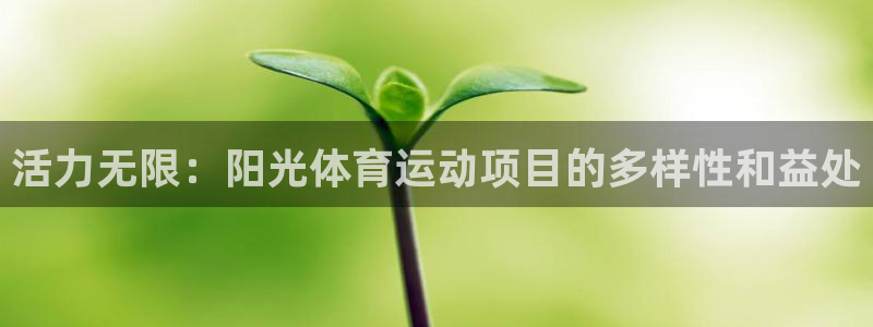 bbin视讯游戏官网：活力无限：阳光体育运动项目的多样性和益处